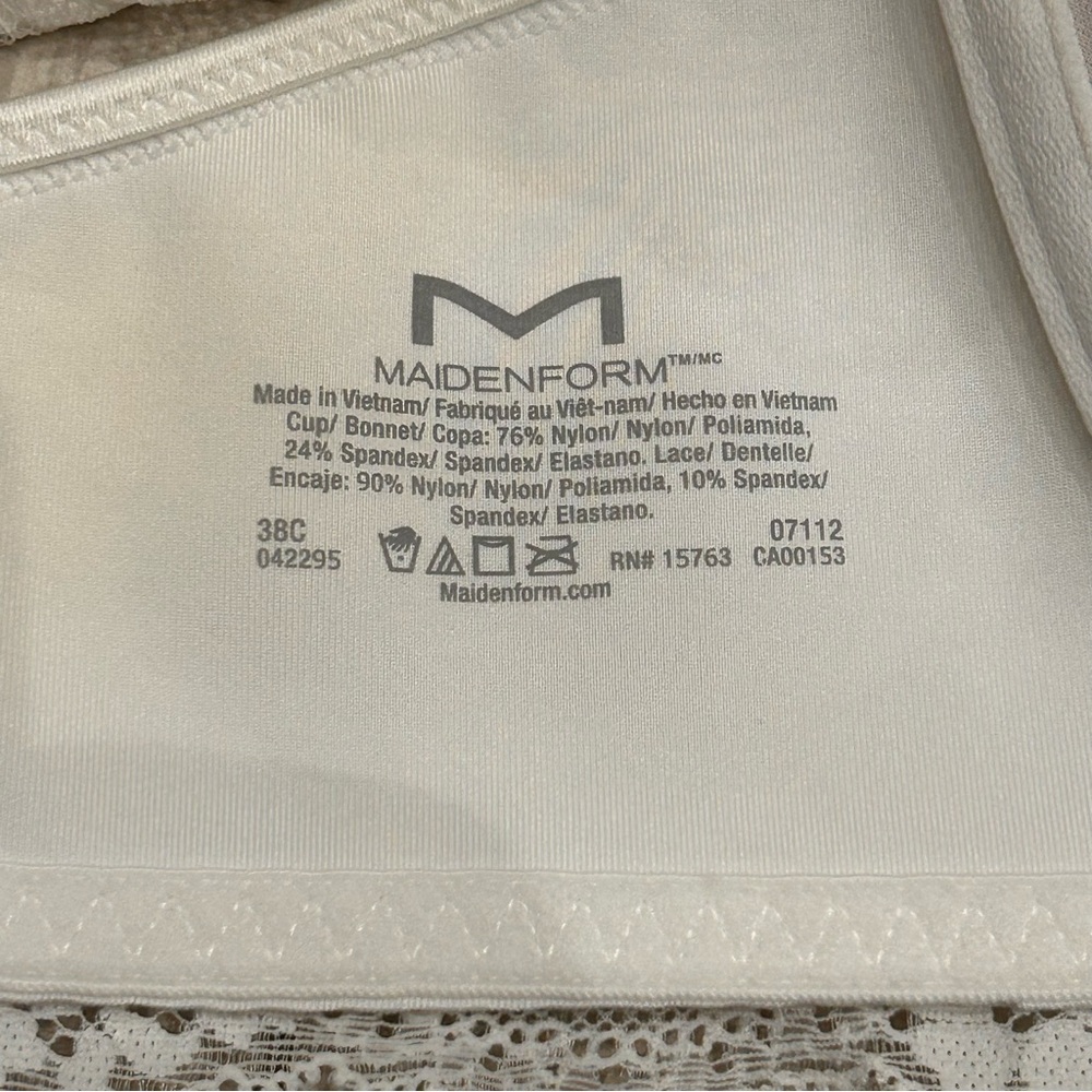 New Mademoiselle Sz 38 C front closure Elegant White Women's Bra - Picture 6 of 6
